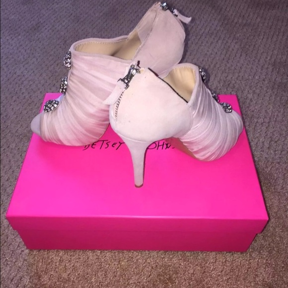 Betsey Johnson Embellished Peep-Toe Bootie - Picture 7 of 8